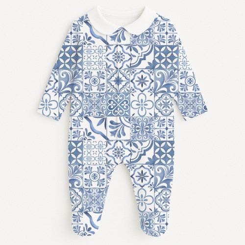 Сліп з комірцем із 100% бавовни Pima — модель K063 AMALFI BLUE