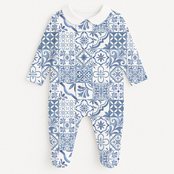 Сліп з комірцем із 100% бавовни Pima — модель K063 AMALFI BLUE
