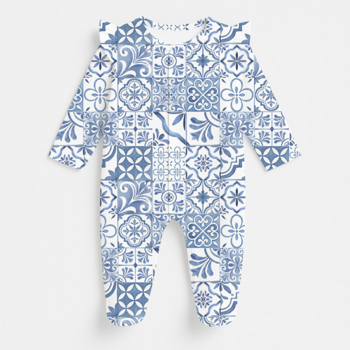 Сліп з рюшами для дівчинки із 100% бавовни Pima K065 AMALFI BLUE