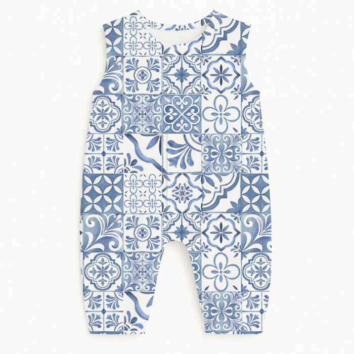 Довгий пісочник із рукавами з бавовни Supima R009 AMALFI BLUE