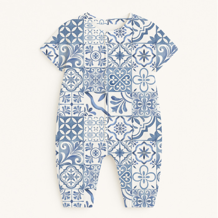 Довгий пісочник із рукавами з бавовни Supima R017 AMALFI BLUE