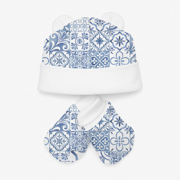 Комплект: шапочка та царапки Set010 AMALFI BLUE