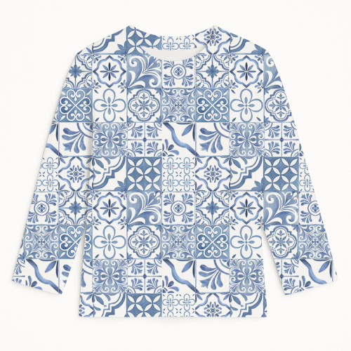 Футболка з довгим рукавом для хлопчиків та дівчаток TSH002 AMALFI BLUE