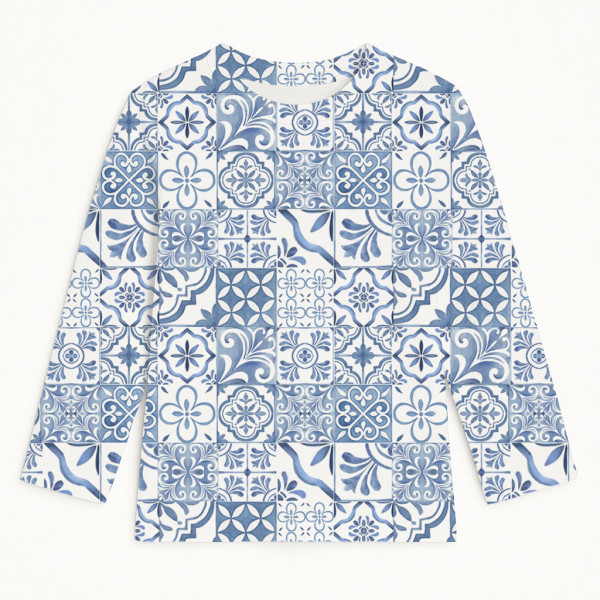 Футболка с длинным рукавом для мальчиков и девочек TSH002 AMALFI BLUE