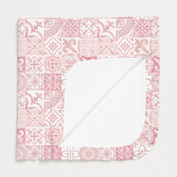 Двошарова дитяча ковдра з рюшей BL002  AMALFI PINK