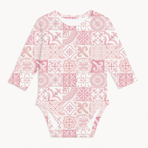 Боди с длинным рукавом  для малышей BLS001  AMALFI PINK