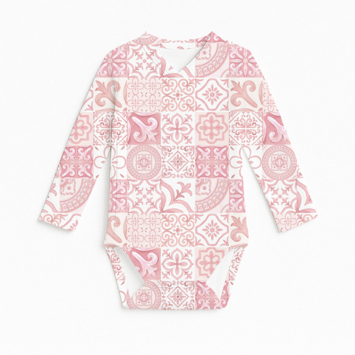 Боді Kimono з довгим рукавом для немовлят BLS004 AMALFI PINK