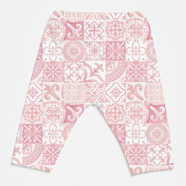 Легінси з органічної бавовни для дівчаток L003 AMALFI PINK
