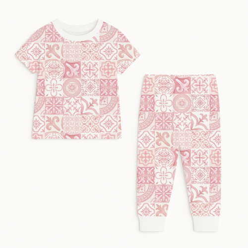 Пижама с принтом из хлопка Supima PJ008 AMALFI PINK