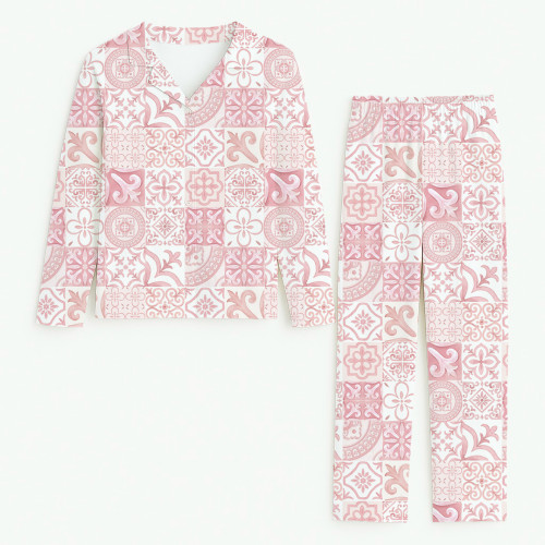 Детская пижама в английском стиле из органического хлопка Pima PJ022 AMALFI PINK