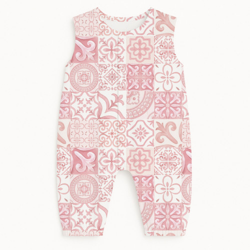Длинный песочник с рукавами из хлопка Supima R009 AMALFI PINK