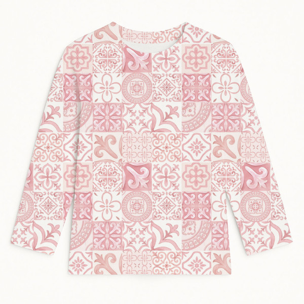 Футболка с длинным рукавом для мальчиков и девочек TSH002 AMALFI PINK