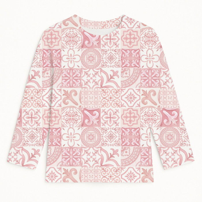 Футболка з довгим рукавом для хлопчиків та дівчаток TSH002 AMALFI PINK