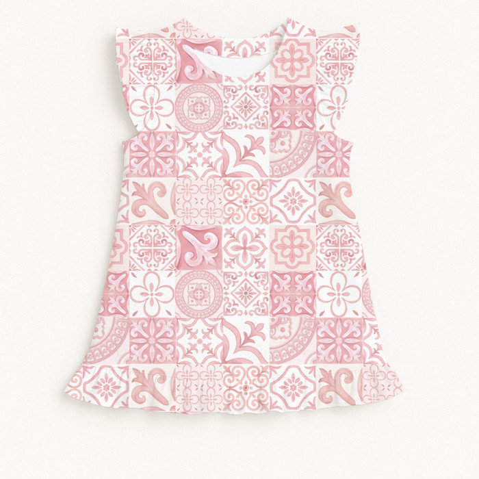 Футболка без рукавов с рюшами для девочек TSH003 AMALFI PINK