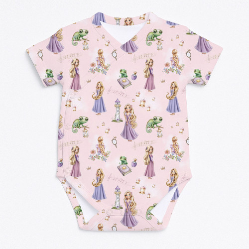 Боді Kimono з кортким рукавом для немовлят BSHL004  AURORA