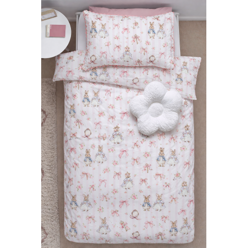 Комплект постельного белья LIN001  LULU PINK – для детской и подростковой кроватки