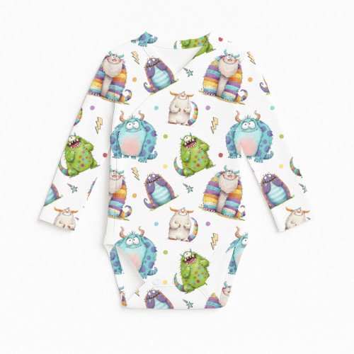 Боді Kimono з довгим рукавом для немовлят BLS004 BOO