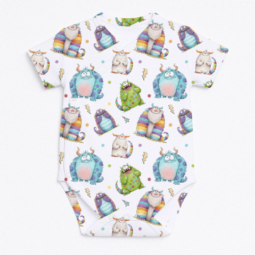 Боді Kimono з кортким рукавом для немовлят BSHL004  BOO
