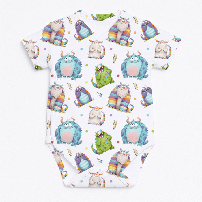 Боді Kimono з кортким рукавом для немовлят BSHL004  BOO