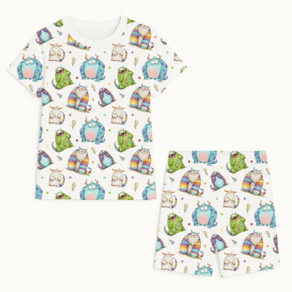 Комфортный комплект из органического Pima коттона с коротким рукавом PJ005 BOO
