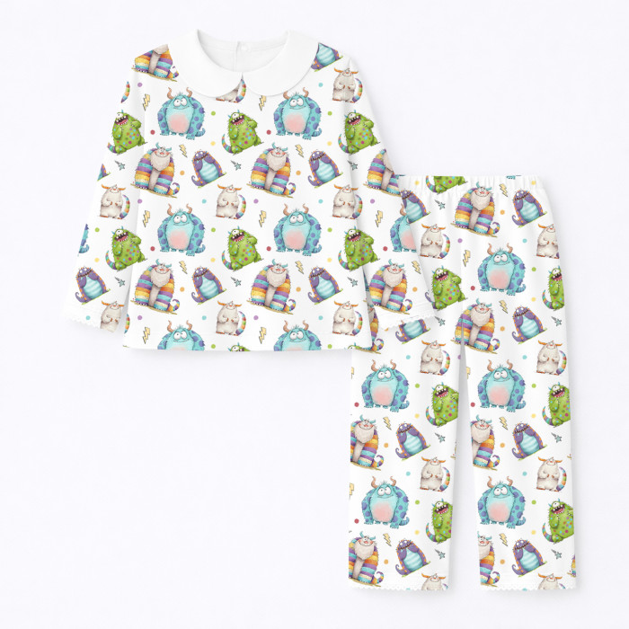 Дитяча піжама з комірцем 100% pima котона PJ020 BOO