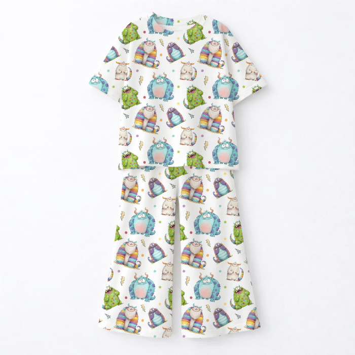 Дитячий сет з футболкою oversize та штанами палаццо PJ030 100% Pima Cotton