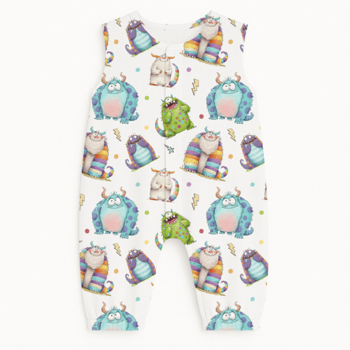Длинный песочник с рукавами из хлопка Supima R009 BOO