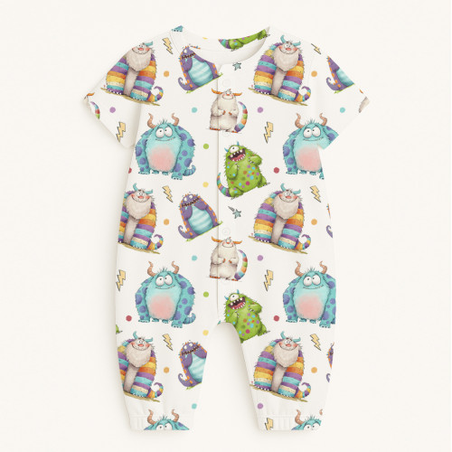 Длинный песочник с рукавами из хлопка Supima R017 BOO