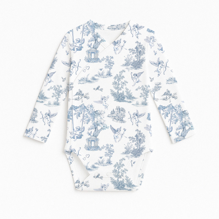 Боді Kimono з довгим рукавом для немовлят BLS004 CELESTIA