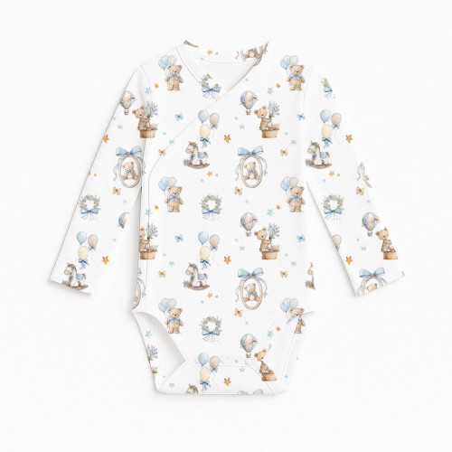 Боді Kimono з довгим рукавом для немовлят BLS004 HUGGY