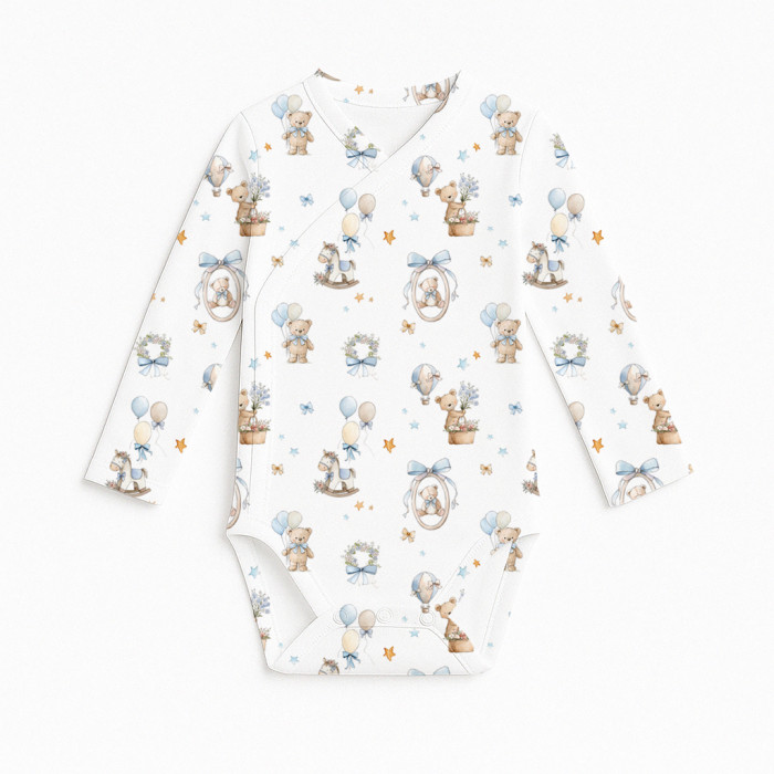 Боді Kimono з довгим рукавом для немовлят BLS004 HUGGY