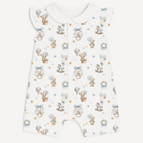 Песочник из хлопка Supima с крылышками и воротником R007CL HUGGY