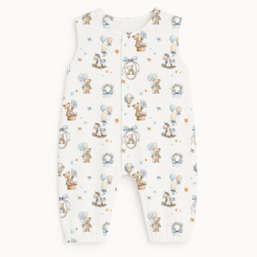 Длинный песочник с рукавами из хлопка Supima R009 HUGGY