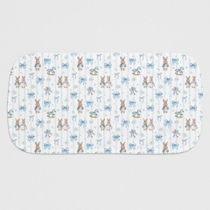 Мусліновий слюнявчик BB009 – органічна бавовна Supima LULU BLUE
