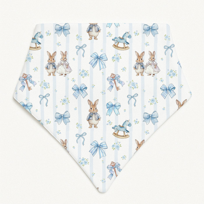 Слинявчик-бандана трикутної форми для немовлят Bib001 LULU BLUE