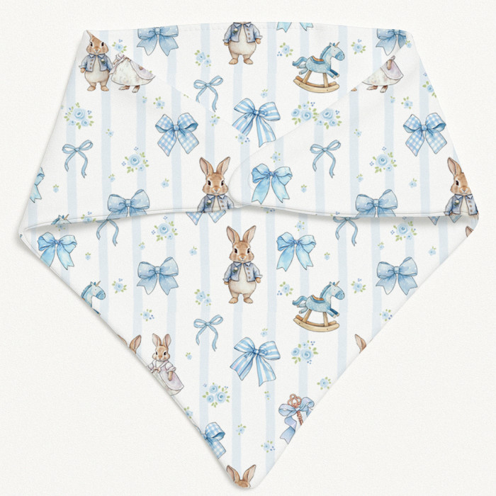 Слинявчик-бандана трикутної форми для немовлят Bib001 LULU BLUE