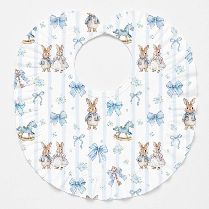 Слинявчик з обробкою рюшкой BIB006 LULU BLUE