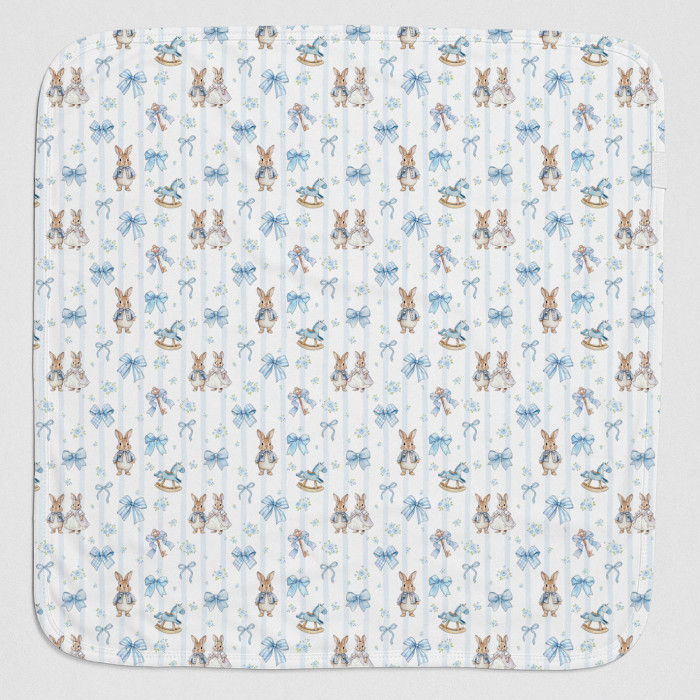Двухслойное одеяльце-пеленка для малышей BL001  LULU BLUE