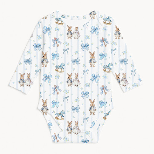 Боди с длинным рукавом  для малышей BLS001  LULU BLUE