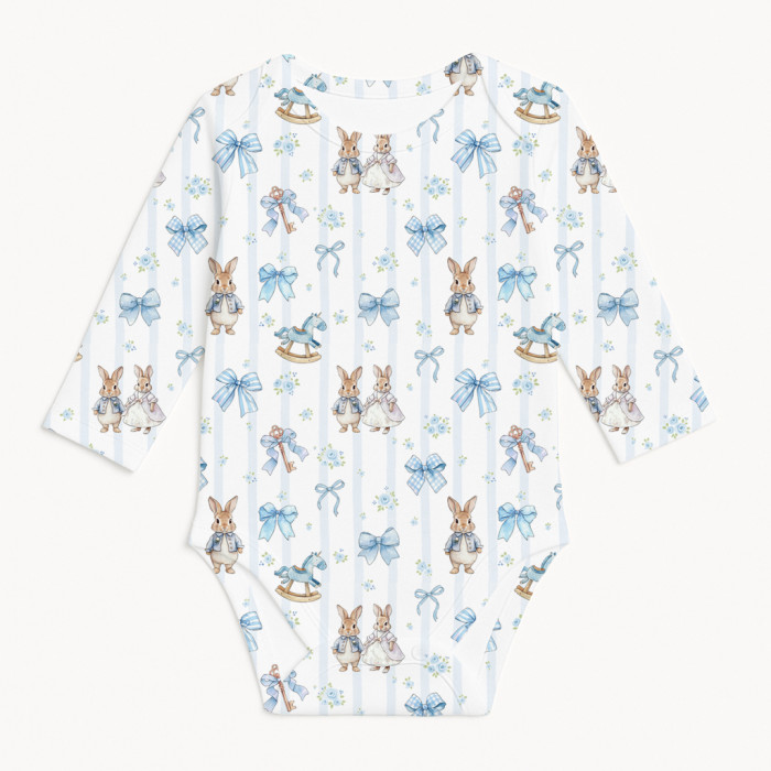 Боди с длинным рукавом  для малышей BLS001  LULU BLUE