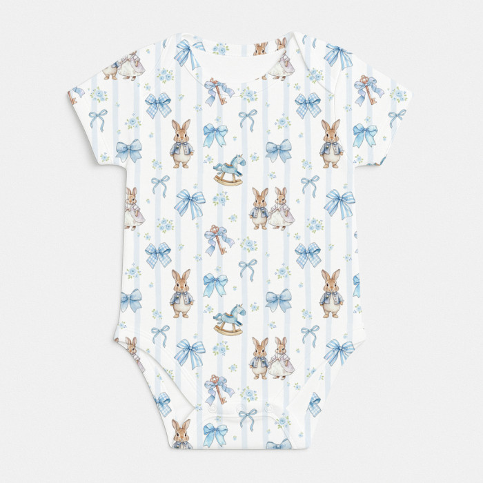 Боди с коротким рукавом  для малышей BSHL001  LULU BLUE