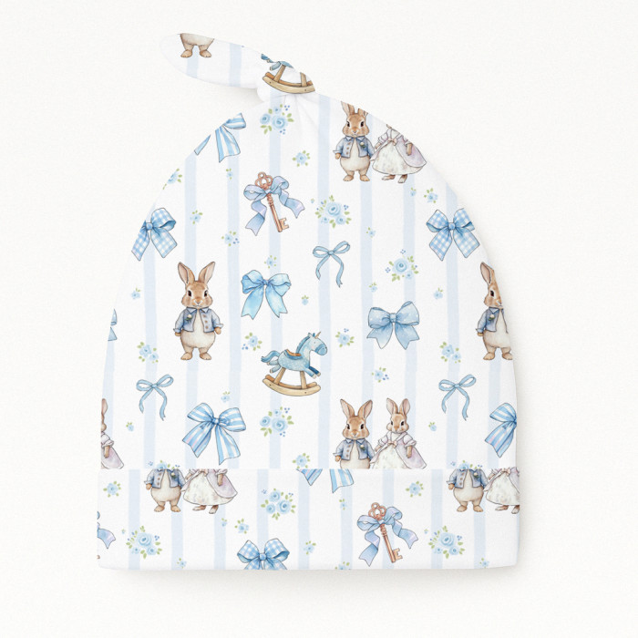 Шапочка з вузликом з бавовни Supima H003 LULU BLUE