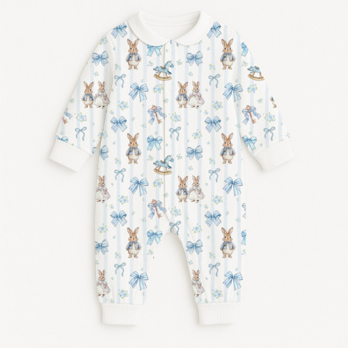 Ромпер с длинным рукавом и воротником K060CL LULU BLUE