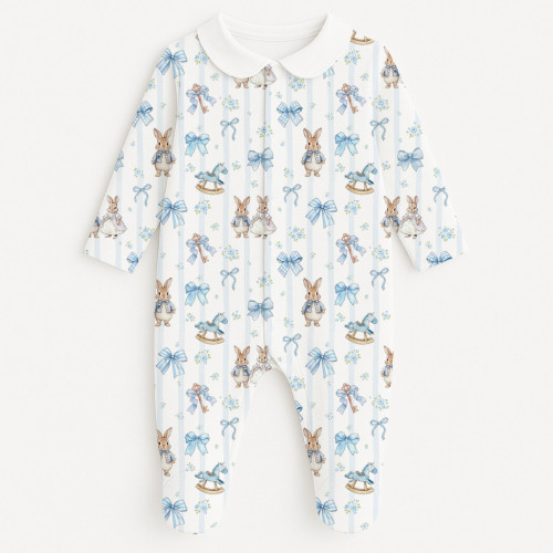 Слип с воротничком из 100% хлопка Pima — модель K063 LULU BLUE