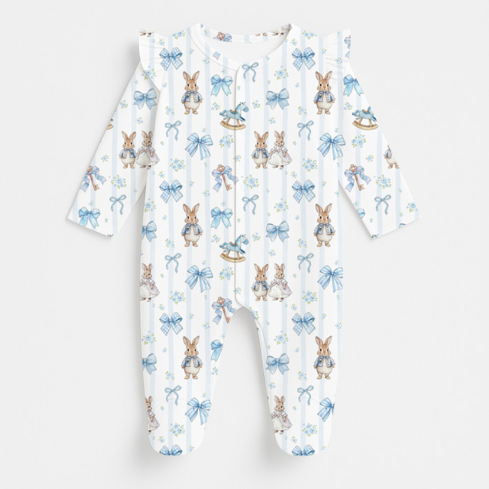Сліп з рюшами для дівчинки із 100% бавовни Pima K065 LULU BLUE