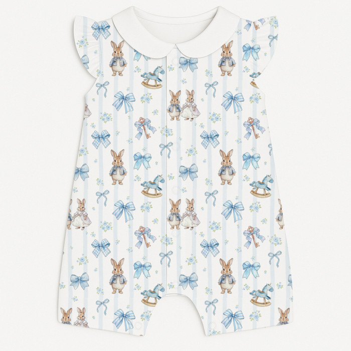Пісочник із бавовни Supima з крильцями i з комірцем R007CL LULU BLUE