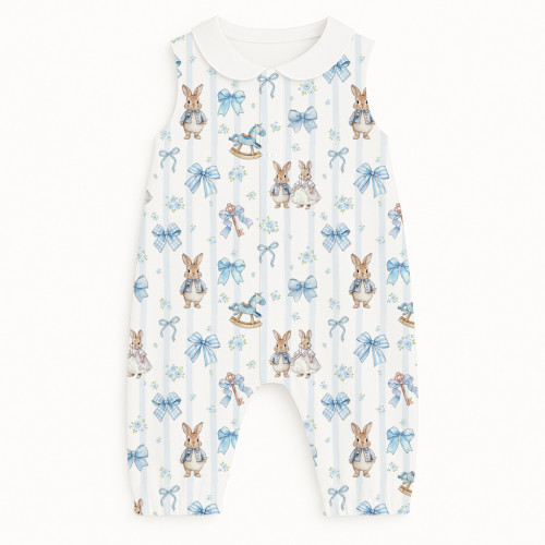 Довгий пісочник з рукавами i комерцем з бавовни Supima R009CL LULU BLUE