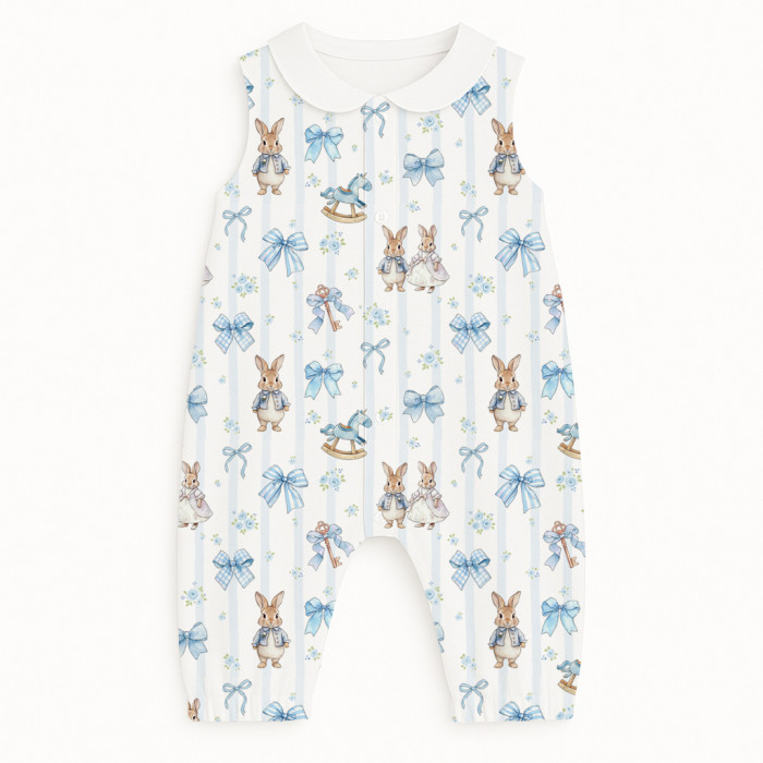 Довгий пісочник з рукавами i комерцем з бавовни Supima R009CL LULU BLUE