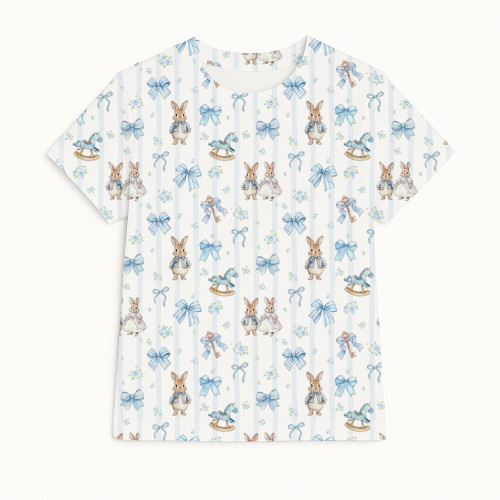 Футболка с коротким рукавом для мальчиков и девочек TSH001 LULU BLUE