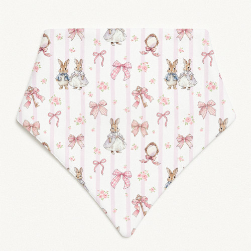 Слинявчик-бандана трикутної форми для немовлят Bib001 LULU PINK